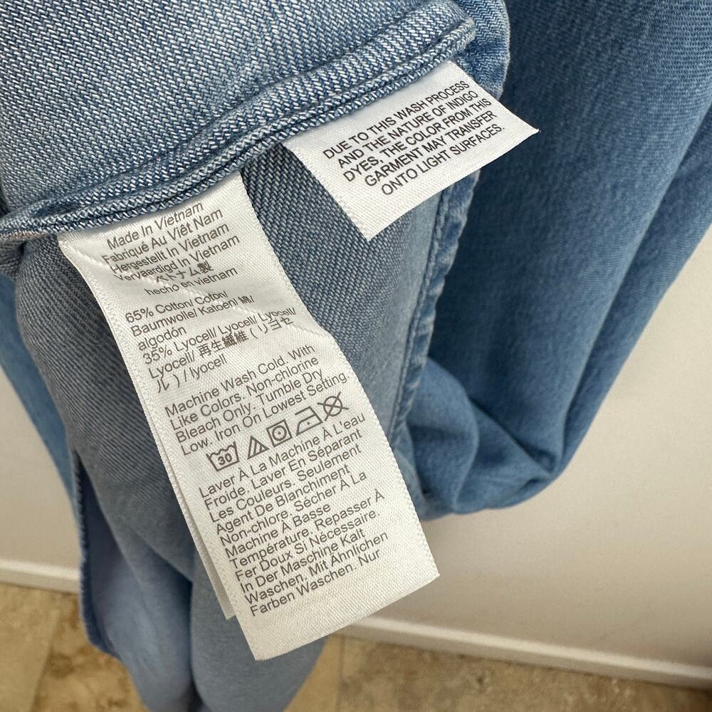 Madewell Seamed Maxi Dress in Airy Denim A Line Clean Soft Sky Blue US 6 NWT - Picture 10 of 13